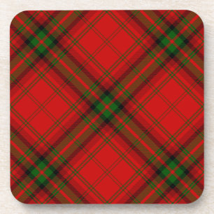 Dessous-de-verre Plaque rouge vert tartan MacDougall