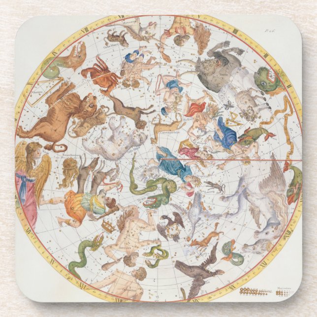 Dessous-de-verre Plat 26 de "atlas Coelestis", par John Flamsteed (Devant)