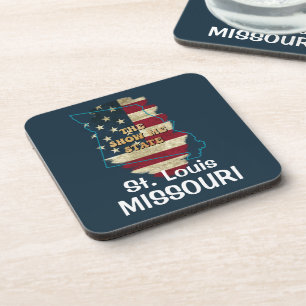 Dessous-de-verre Plat de boisson de l'État du Missouri personnalisé