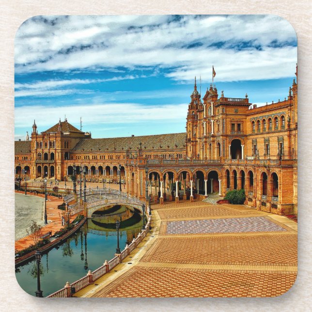 Dessous-de-verre Plaza de Espana, Séville. Espagne (Devant)