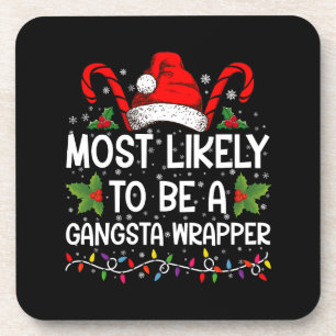 Dessous-de-verre Plus Susceptible D'être un Gangsta Wrapper Noël de
