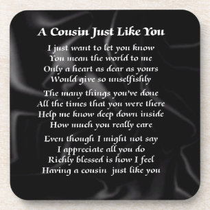 Dessous-de-verre Poème Cousin - Soie Noire
