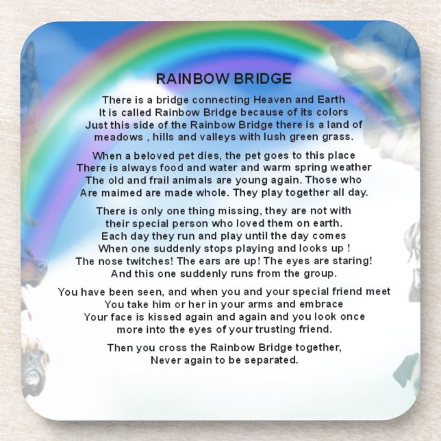 Dessous-de-verre Poème de pont en arc-en-ciel (Devant)