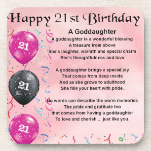 Dessous-de-verre Poème Godgirl - 21ème anniversaire Design
