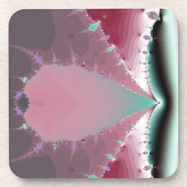 Dessous-de-verre Point de pression rose (Devant)