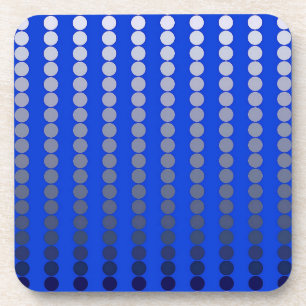 Dessous-de-verre Points de satin - bleu de cobalt et étain