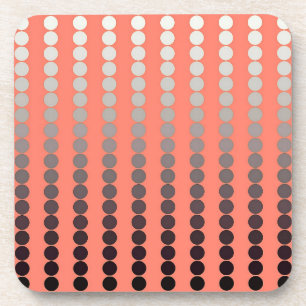 Dessous-de-verre Points satinés - corail et étain