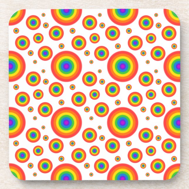 Dessous-de-verre Pois arc-en-ciel (Devant)