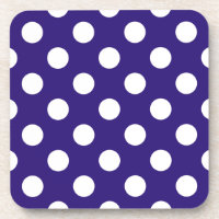 Pois blancs sur bleu foncé