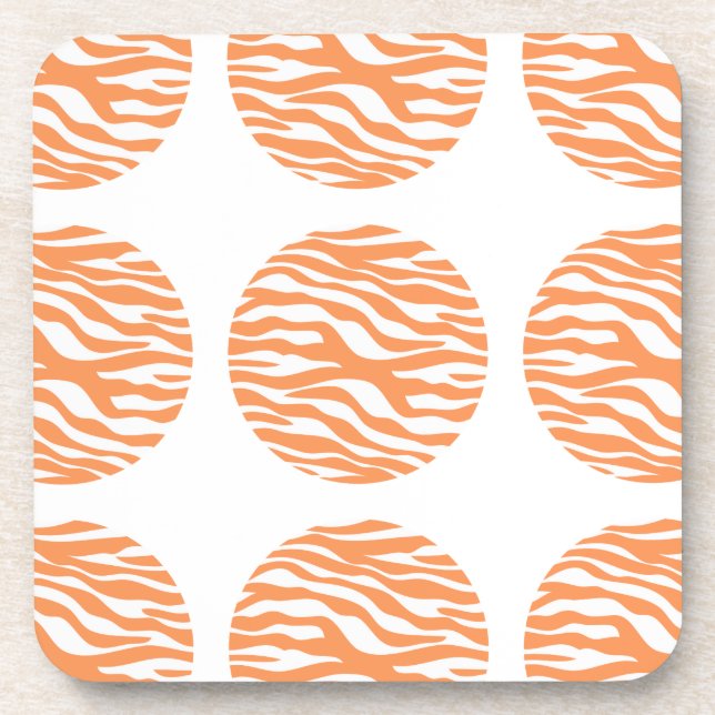 Dessous de verre Pois d'impression Zebra (Devant)