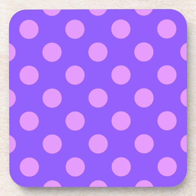 Dessous-de-verre Pois Lilac sur periwinkle (Devant)