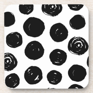 Dessous de verre Pois noirs à la mode