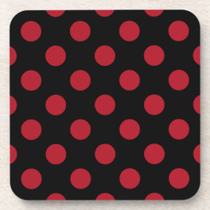 Dessous-de-verre Pois rouge et noir