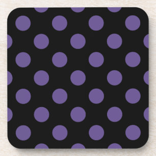 Dessous-de-verre Pois ultra violets en noir
