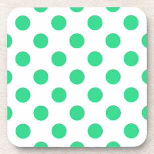Dessous-de-verre Pois verts et blancs
