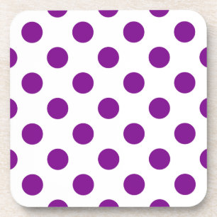 Dessous-de-verre Pois violets et blancs