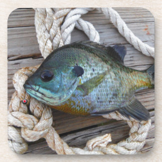Dessous-de-verre Poisson rouge sur quai et corde