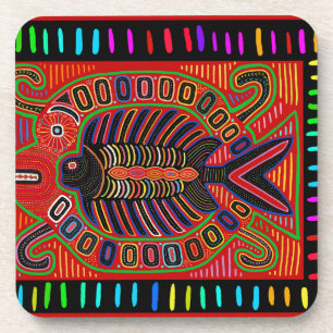 Dessous-de-verre Poisson volant Cuna Indian Mola