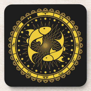 Dessous-de-verre Poissons - Signe Zodiaque - Symbole - Horoscope