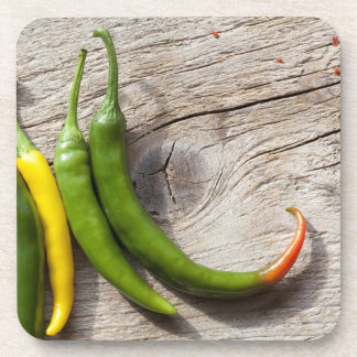Dessous-de-verre Poivre de piment jaune et vert