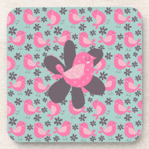 Dessous-de-verre Polka Dot Birds and Flowers