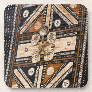 Dessous-de-verre Polynésie, Royaume des Tonga. Détail du tapa