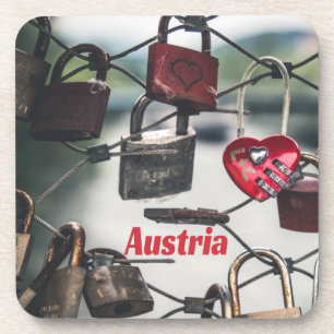 Dessous-de-verre Pont de Cadenas d'Amour à Salzbourg en Autriche