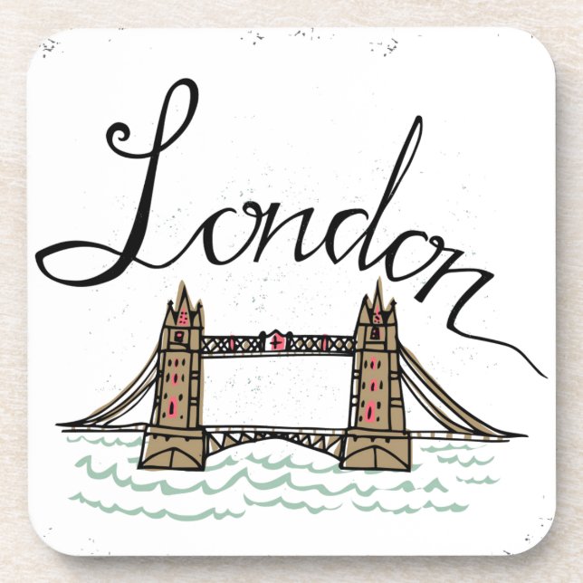 Dessous-de-verre Pont en lettres de Londres de main (Devant)