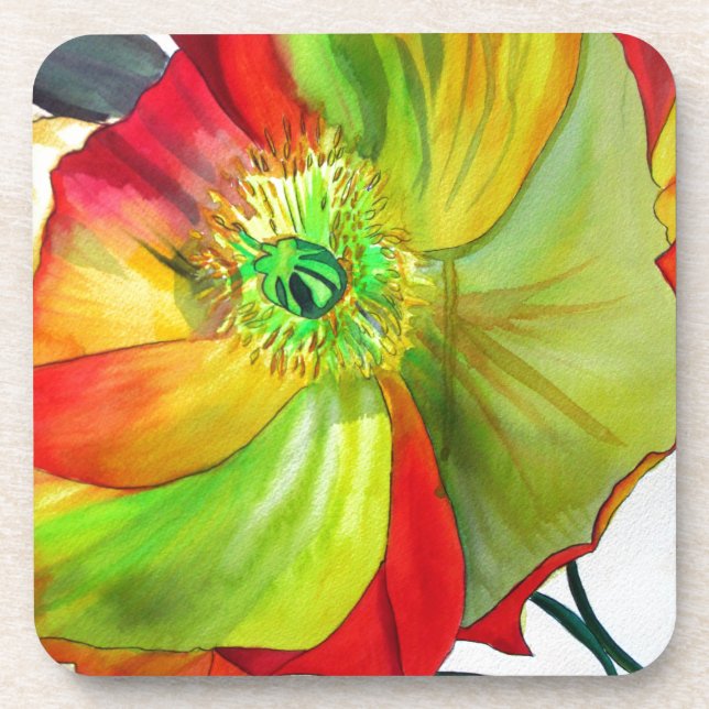 Dessous-de-verre Poppy Art macro poppy (Devant)