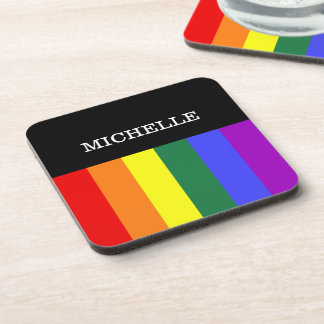 Dessous-de-verre Porta Copos Orgulho Gay Rainbow Personalizado