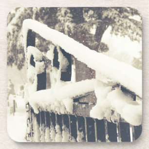 Dessous-de-verre Porte de cime d'hiver