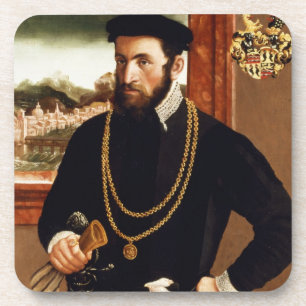 Dessous-de-verre Portrait d'Anton Rummel von Liechtenan