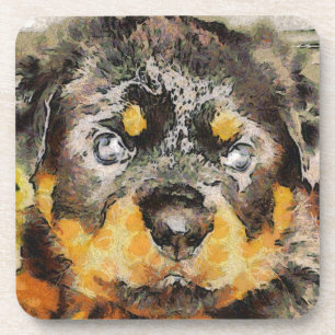 Dessous-de-verre Portrait de marionnettes rotative artistique