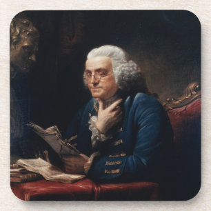Dessous-de-verre Portrait de pouce, Benjamin Franklin Père fondateu