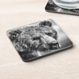 Dessous-de-verre Portrait d'ours grizzli