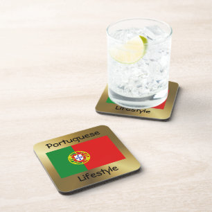 Dessous-de-verre Portugal Drapeau+Dessous de verre texte