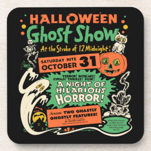 Dessous-de-verre Poster d'affiche vintage Spook Show - Ensemble de 