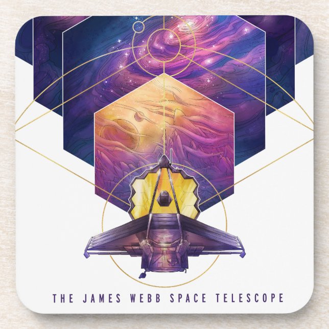 Dessous-de-verre Poster du télescope spatial James Webb. (Devant)