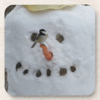 Poulet sur le nez de carotte de Snowman