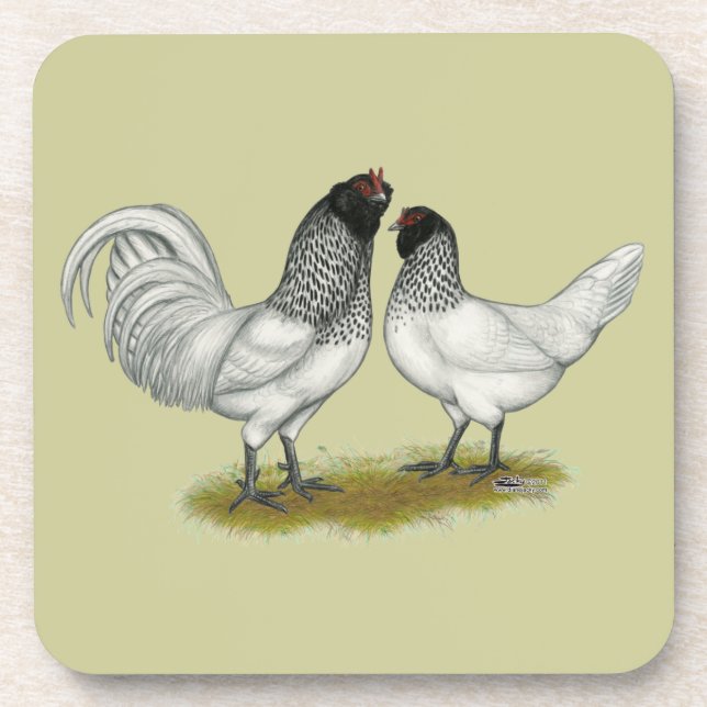 Dessous-de-verre Poulets à la barbe de hibou néerlandais (Devant)