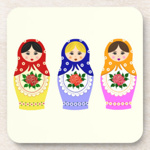 Dessous-de-verre Poupées russes d'emboîtement de matryoshka