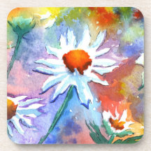 Dessous de verre pour aquarelle de boissons de