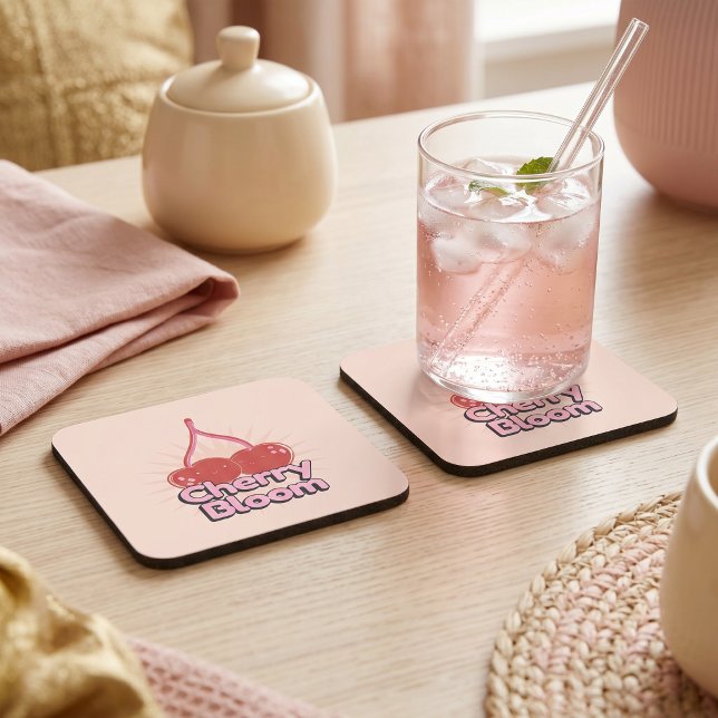 Dessous de verre pour boisson Cherry Bloom (Créateur téléchargé)