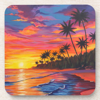 Dessous de verre pour boisson Tropical Sunset