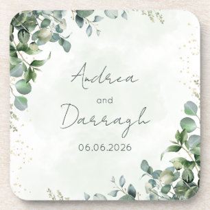 Dessous de verre pour mariage Eucalyptus 1001A