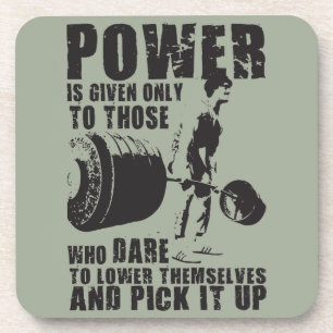 Dessous-de-verre POUVOIR - Motivation de la musculation