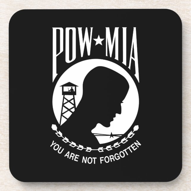 Dessous-de-verre POW MIA Héros militaires américains Prisonniers de (Devant)
