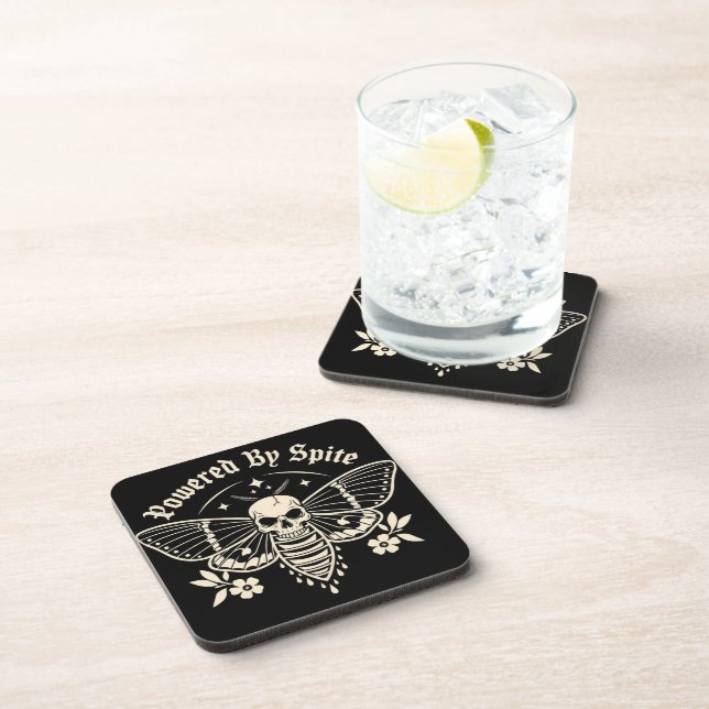 Dessous-de-verre "Powered By Spite"  Drink Coaster (Côté Droit)