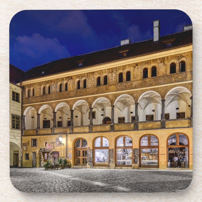 Dessous-de-verre Prague Old Town Ungelt Night Hard Plastic Coaster (Devant)