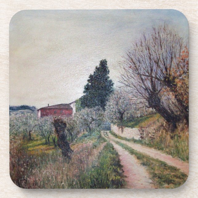 Dessous-de-verre PREMIER PRINTEMPS EN GOUVERNALAIS / Paysage Toscan (Devant)